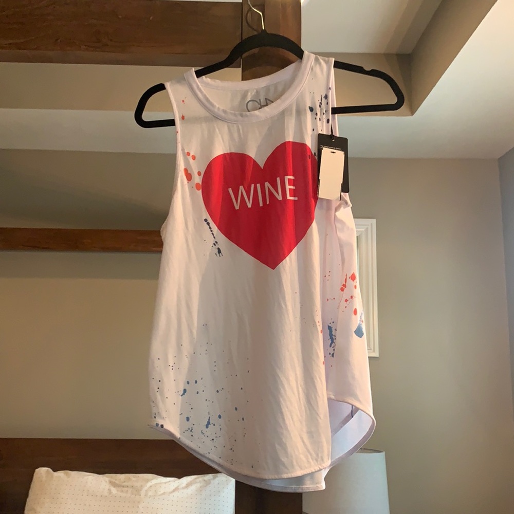 Chaser Heart Wine Muscle Tank